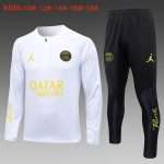Sudadera Entrenamiento Ninos Paris Saint Germain 2024 Blanco