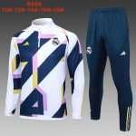 Sudadera Entrenamiento Ninos Real Madrid 2024 Blanco Azul
