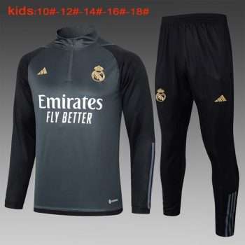 Sudadera Entrenamiento Ninos Real Madrid 2024 Gris