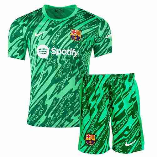 Camiseta FC Barcelona Conjunto Niños Portero 2024 2025 Verde