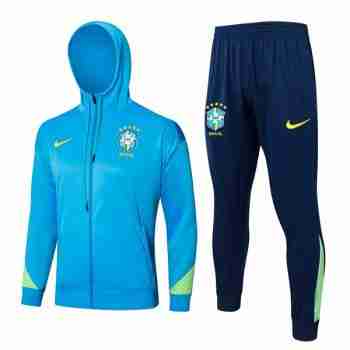 Chandal Con Capucha Brasil 2024 2025 Azul