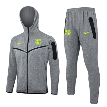 Chandal Con Capucha FC Barcelona 2024 2025 Gris Verde