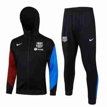 Chandal Con Capucha FC Barcelona 2024 2025 Negro Azul