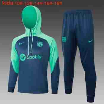 Chandal Con Capucha Ninos FC Barcelona 2024 2025 Azul