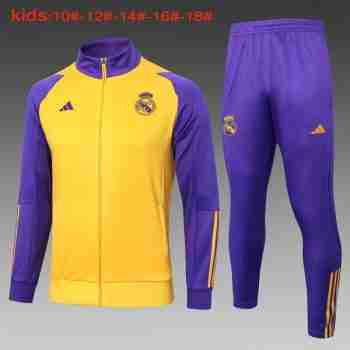 Chandal Ninos Real Madrid 2024 2025 Amarillo Purpura
