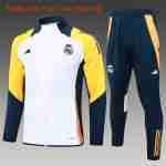 Chandal Ninos Real Madrid 2024 2025 Blanco Amarillo