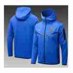 Chaqueta Con Capucha Barcelona 2024 2025 Azul