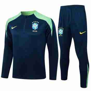 Sudadera De Training Brasil 2024 2025 Azul Verde