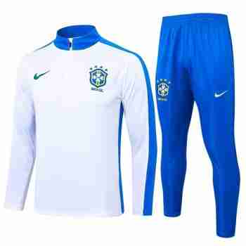 Sudadera De Training Brasil 2024 2025 Blanco Azul