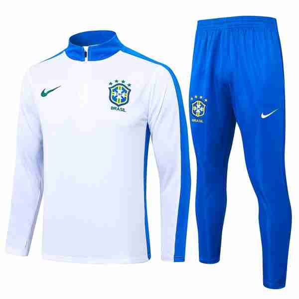 Sudadera De Training Brasil 2024-2025 Blanco Azul 3