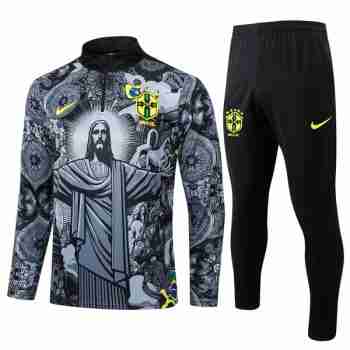 Sudadera De Training Brasil 2024 2025 Gris