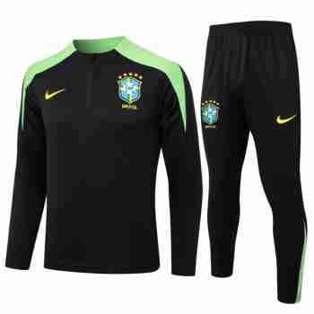 Sudadera De Training Brasil 2024 2025 Negro Verde