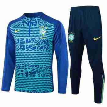 Sudadera De Training Brasil 2024 2025 Verde Azul