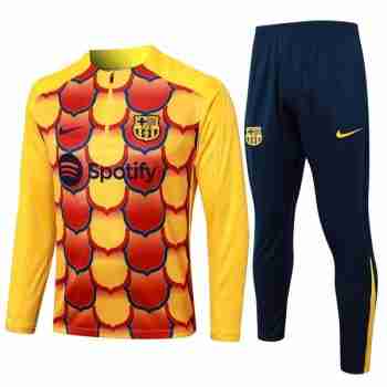 Sudadera De Training FC Barcelona 2024 2025 Amarillo Rojo