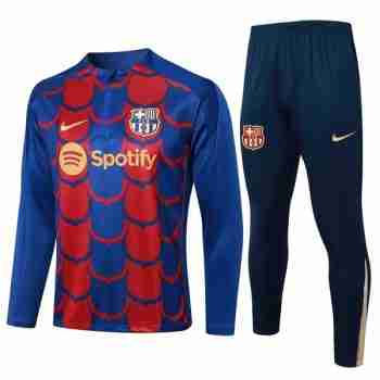Sudadera De Training FC Barcelona 2024 2025 Azul Rojo