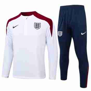 Sudadera De Training Inglaterra 2024 2025 Blanco Rojo