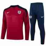 Sudadera De Training Inglaterra 2024 2025 Rojo Negro