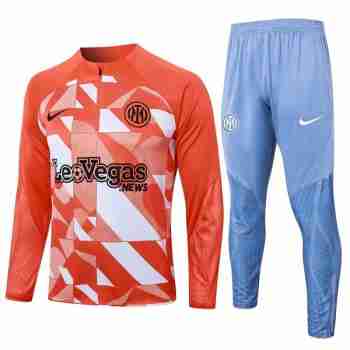 Sudadera De Training Inter Milan 2024 2025 Naranja Blanco