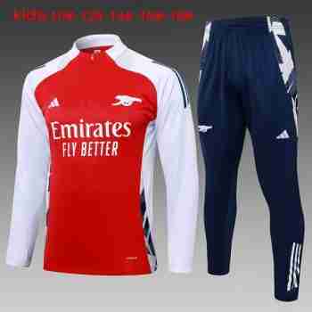 Sudadera De Training Ninos Arsenal 2024 2025 Rojo Blanco