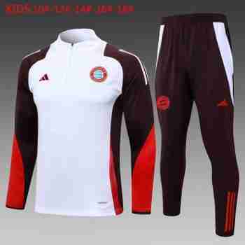 Sudadera De Training Ninos Bayern Munich 2024 2025 Blanco Purpura
