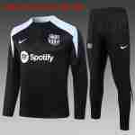 Sudadera De Training Ninos FC Barcelona 2024 2025 Negro Gris