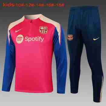 Sudadera De Training Ninos FC Barcelona 2024 2025 Rojo Azul