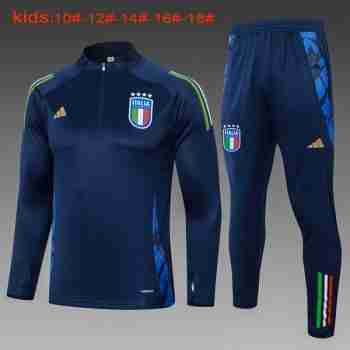 Sudadera De Training Ninos Italia 2024 2025 Azul