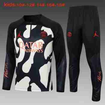 Sudadera De Training Ninos Paris Saint Germain 2024 2025 Negro Blanco