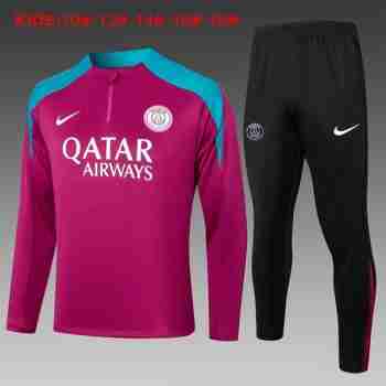 Sudadera De Training Ninos Paris Saint Germain 2024 2025 Purpura Rojo