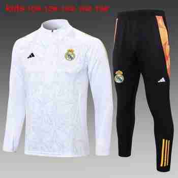 Sudadera De Training Ninos Real Madrid 2024 2025 Blanco Gris