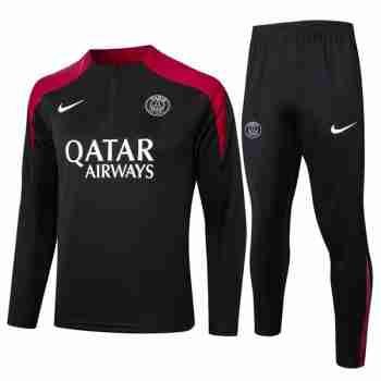 Sudadera De Training Paris Saint Germain 2024 2025 Negro Rojo