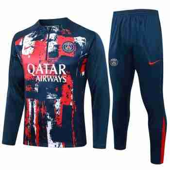 Sudadera De Training Paris Saint Germain 2024 2025 Rojo Azul