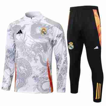 Sudadera De Training Real Madrid 2024 2025 Blanco Gris