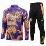 Sudadera De Training Real Madrid 2024 2025 Purpura Amarillo