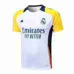 Tailandia Camiseta Entrenamiento Real Madrid 2024 2025 Blanco Amarillo