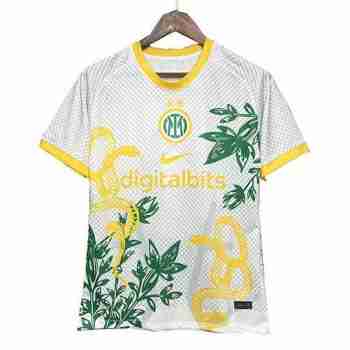 Tailandia Camiseta especial Inter Milan 2024 2025 Blanco Amarillo