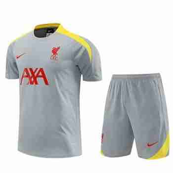 Tailandia Conjunto Camiseta Entrenamiento Liverpool 2024 2025 Gris