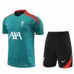 Tailandia Conjunto Camiseta Entrenamiento Liverpool 2024 2025 Negro Verde