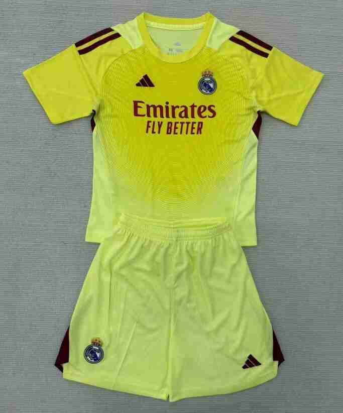 Camiseta Real Madrid Conjunto Niños Porterol 2025 26