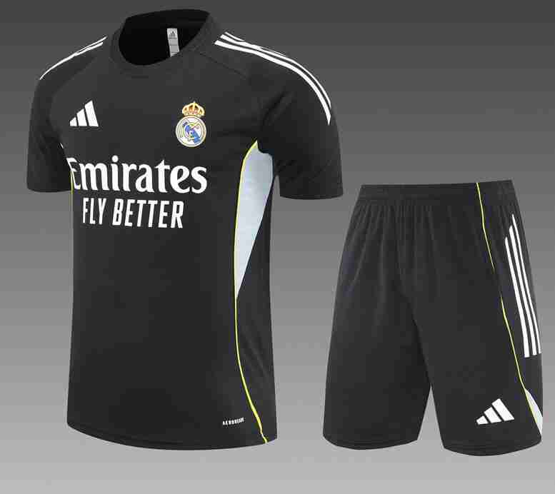 Camiseta Real Madrid Conjunto Niños Entrenamiento 2025 2026 Negro