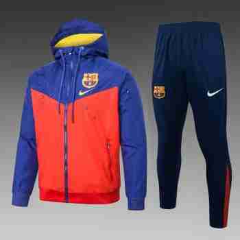 Conjunto Rompevientos FC Barcelona 2025 2026 Azul Rojo