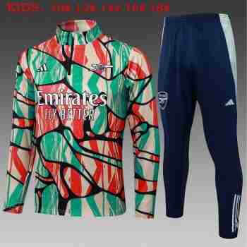 Sudadera De Training Ninos Arsenal 2025 2026 Verde Rojo