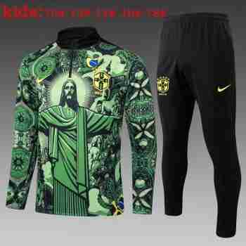 Sudadera De Training Ninos Brasil 2025 2026 Verde