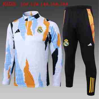 Sudadera De Training Ninos Real Madrid 2025 2026 Azul Blanco