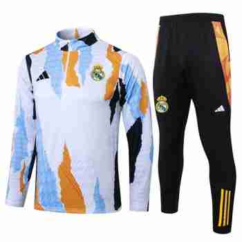 Sudadera De Training Real Madrid 2025 2026 Blanco Naranja