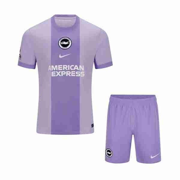 Camiseta Brighton & Hove Albion 2ª Niño 2025-2026 Camiseta Brighton Conjunto Niños Segunda 2025 2026