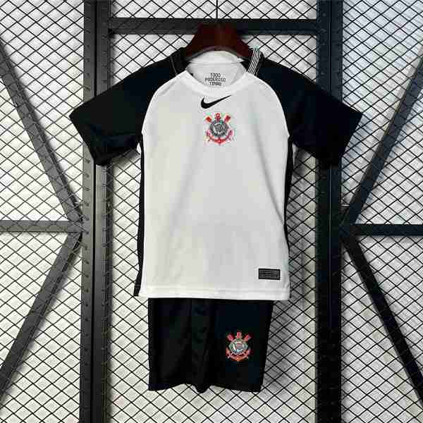 Camiseta Corinthians 1ª Niño 2025-2026 Camiseta Corinthians Paulista Conjunto Niños Primera 2025 2026