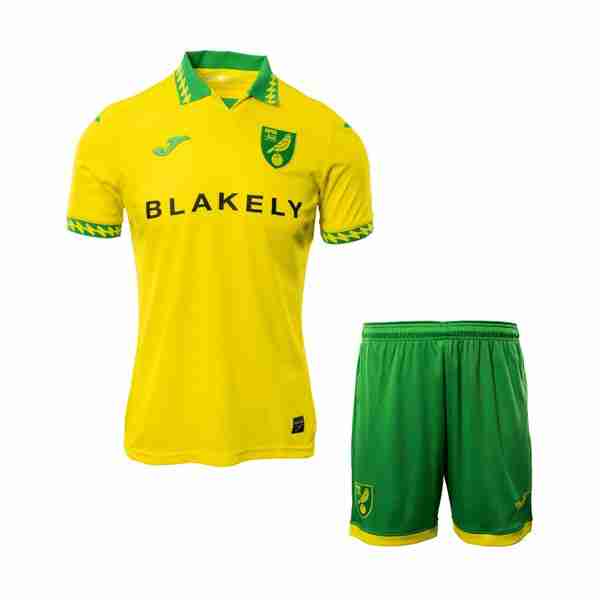 Camiseta Norwich City 1ª Niño 2025-2026 Camiseta Norwich City Conjunto Niños Primera 2025 2026