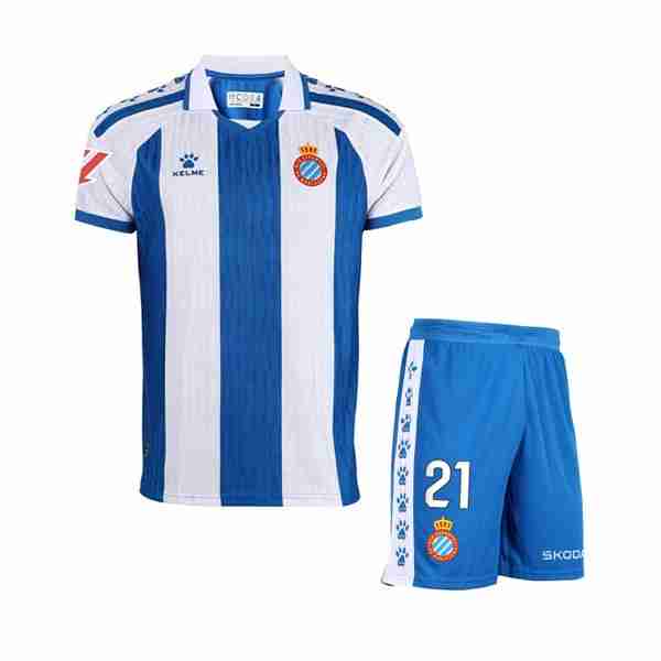 Camiseta Español 1ª Niño 2025-2026 Camiseta RCD Español Conjunto Niños Primera 2025 2026