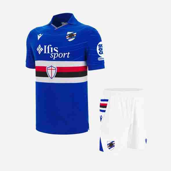 Camiseta Sampdoria 1ª Niño 2025-2026 Camiseta Sampdoria Conjunto Niños Primera 2025 2026